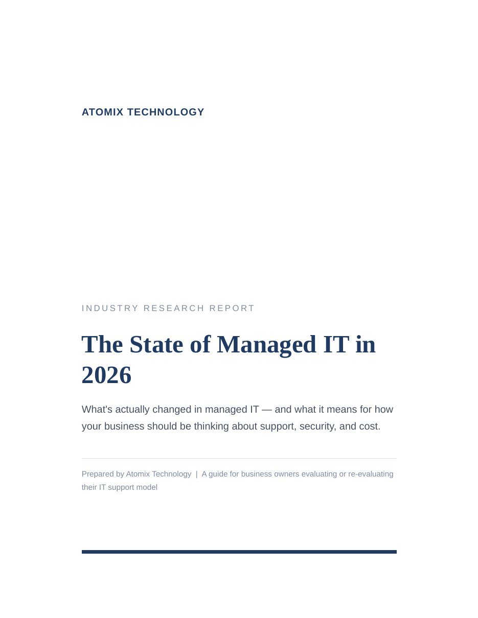 Cover of The State of Managed IT in 2026: What's Actually Changed for Growing Businesses